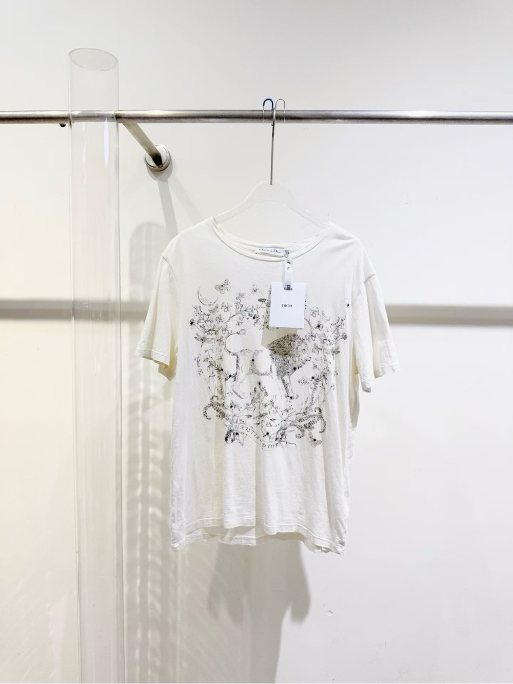 🚩steal Dior White Graphic Tee